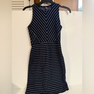 Old Navy Navy and White Striped Mini Dress